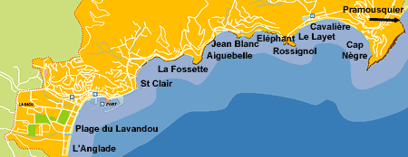 carte des plages