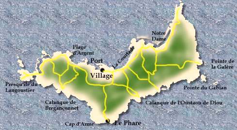 carte de Porquerolles